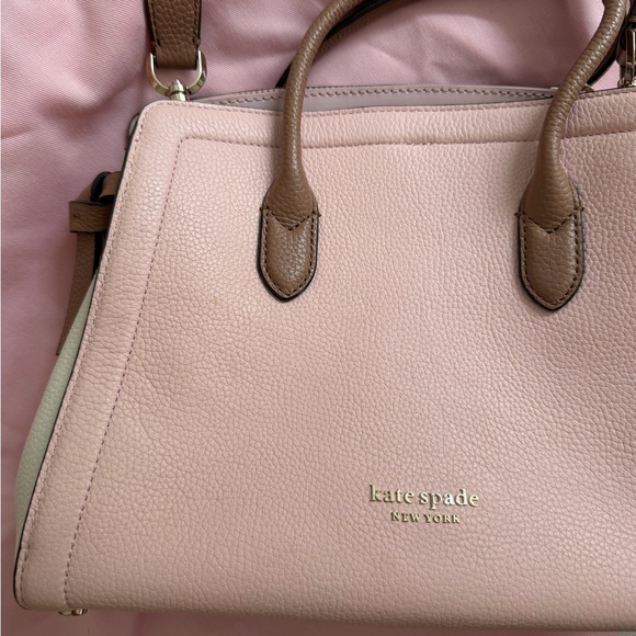 kate spade knott satchel chalk pink multi leather crossbody - Picture 2 of 6